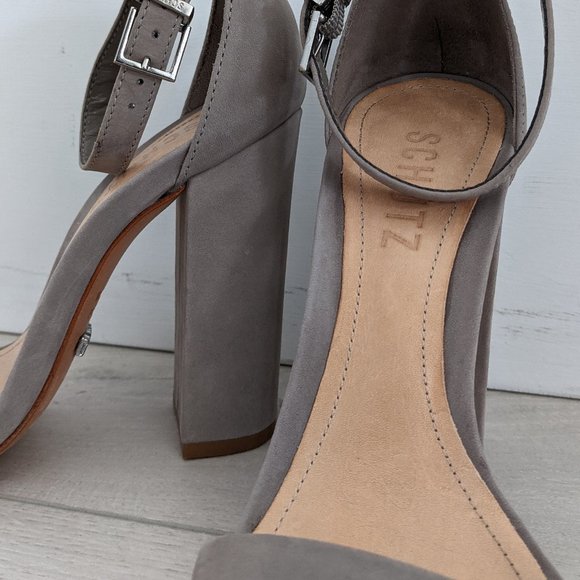 Schutz Suede Ankle Strap Heels - Picture 5 of 9